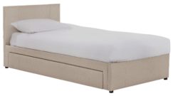 Hygena - Keating 1 Drawer Latte - Bed Frame - Single